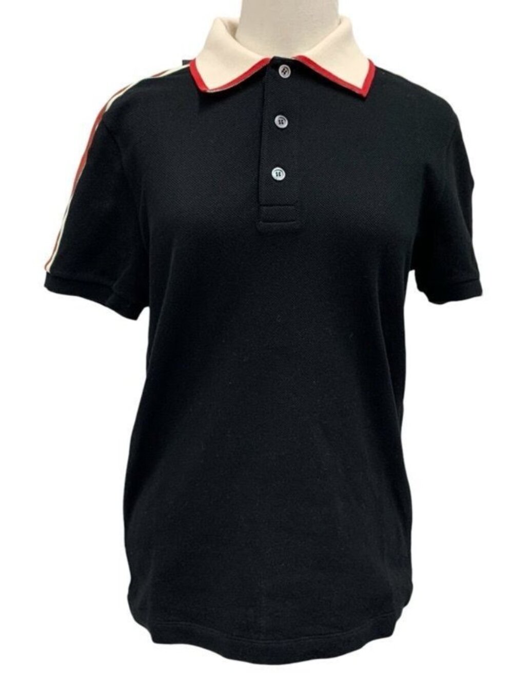 Gucci Top Polo Shirt Short Sleeve Cotton Black